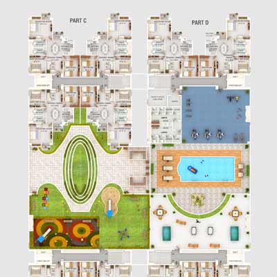 1st Floor Plan View of Protech Green, Panjabari, Guwahati