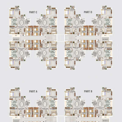 2nd Floor to 8th Floor Plan View of Protech Green, Panjabari, Guwahati