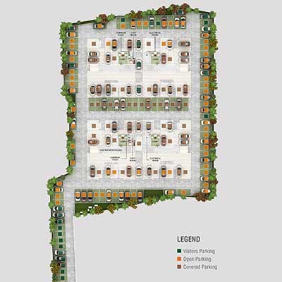 Parking Plan View of Protech Green, Panjabari, Guwahati